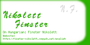 nikolett finster business card